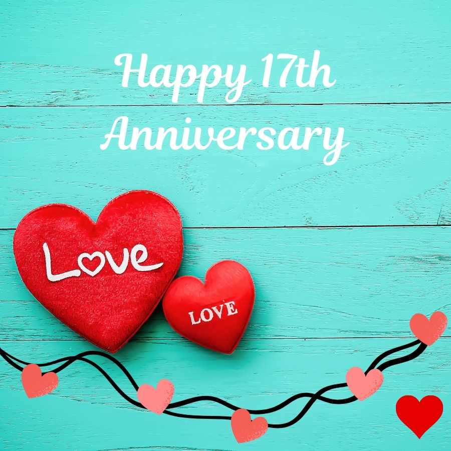 happy 17th anniversary wishes image