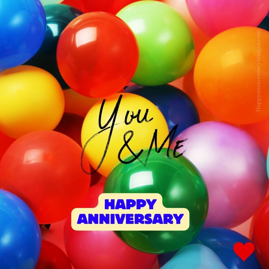 happy anniversary image with balloon