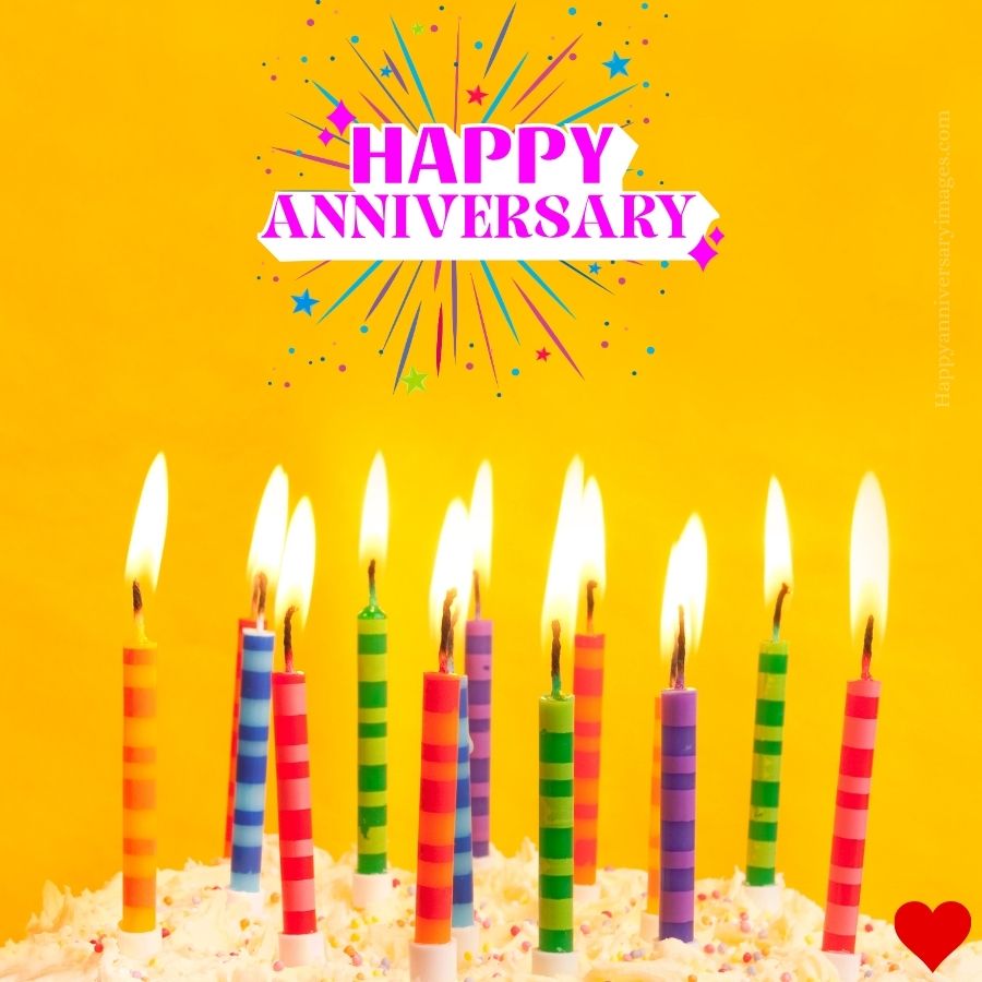 anniversary image with beautiful candles